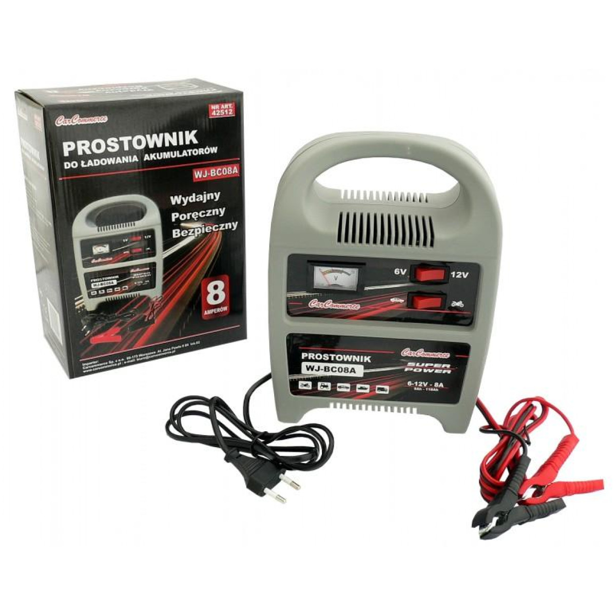 Akumuliatorių kroviklis 6-12V\8A WJ-BC08A 42512