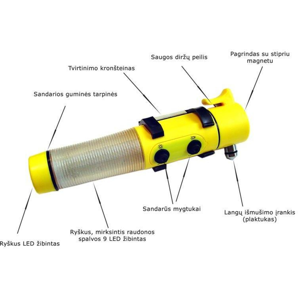 Žibintuvėlis avarinis daugiafunkcinis TL 023