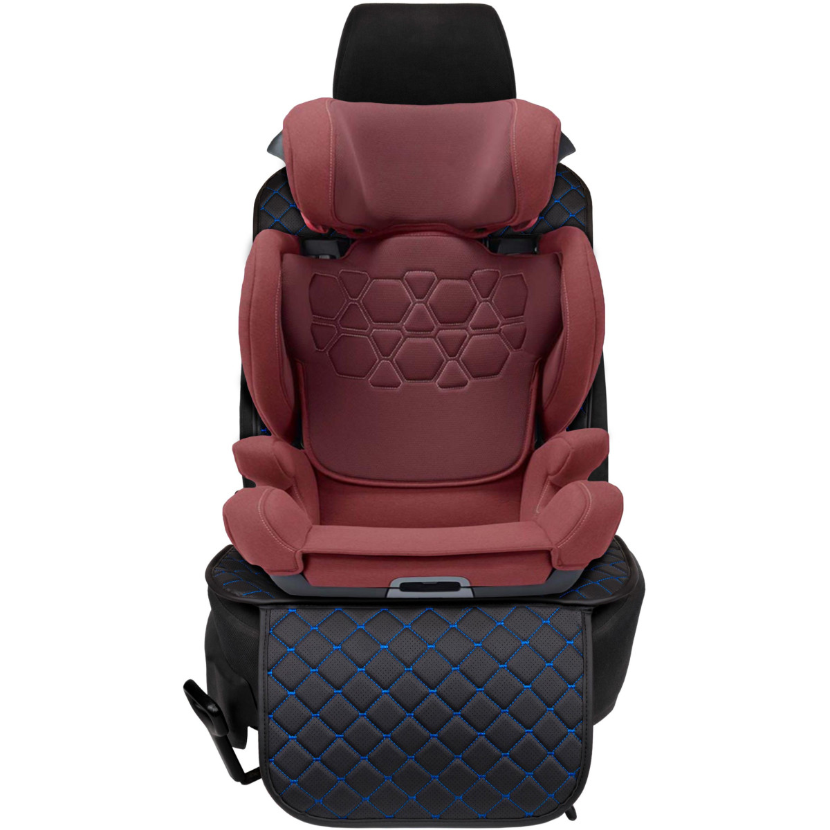 EVAtech ECO laste turvatooli istmekaitse - must / mustad servad / sinised õmblused