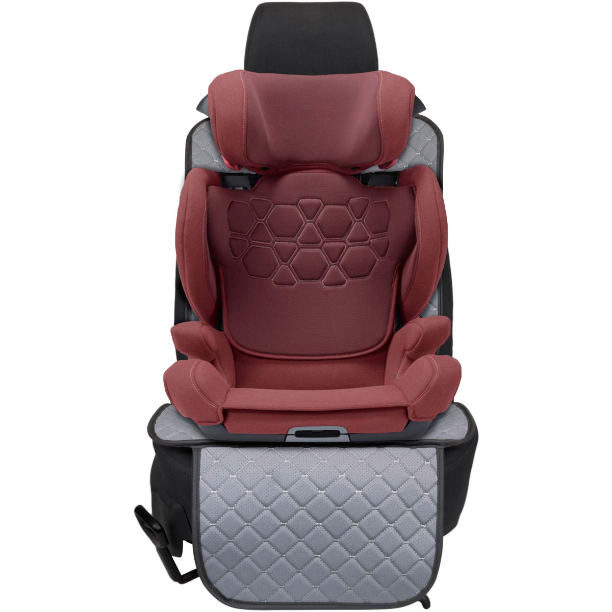 EVAtech ECO laste turvatooli istmekaitse - hall / mustad servad / hallid õmblused