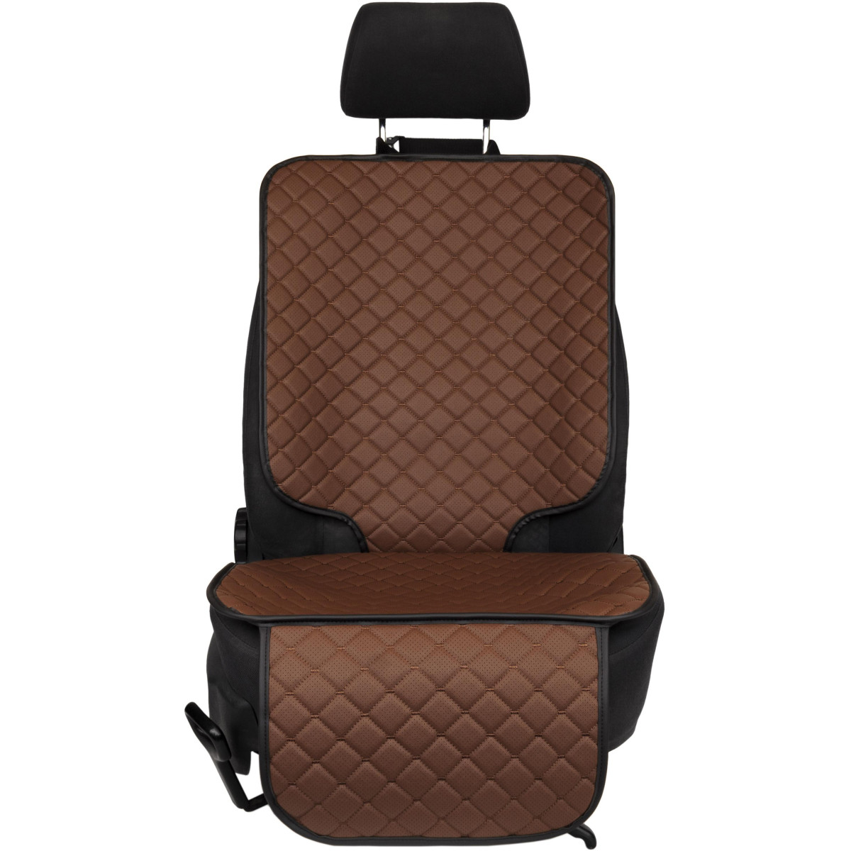 EVAtech ECO laste turvatooli istmekaitse - pruun / mustad servad / pruunid õmblused