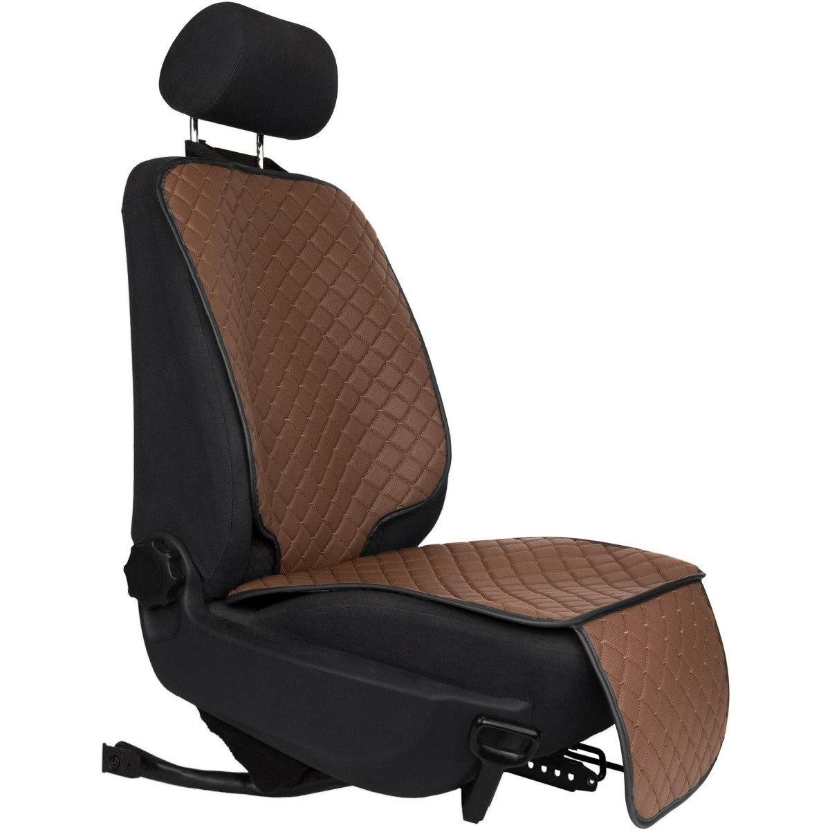 EVAtech ECO laste turvatooli istmekaitse - pruun / mustad servad / pruunid õmblused