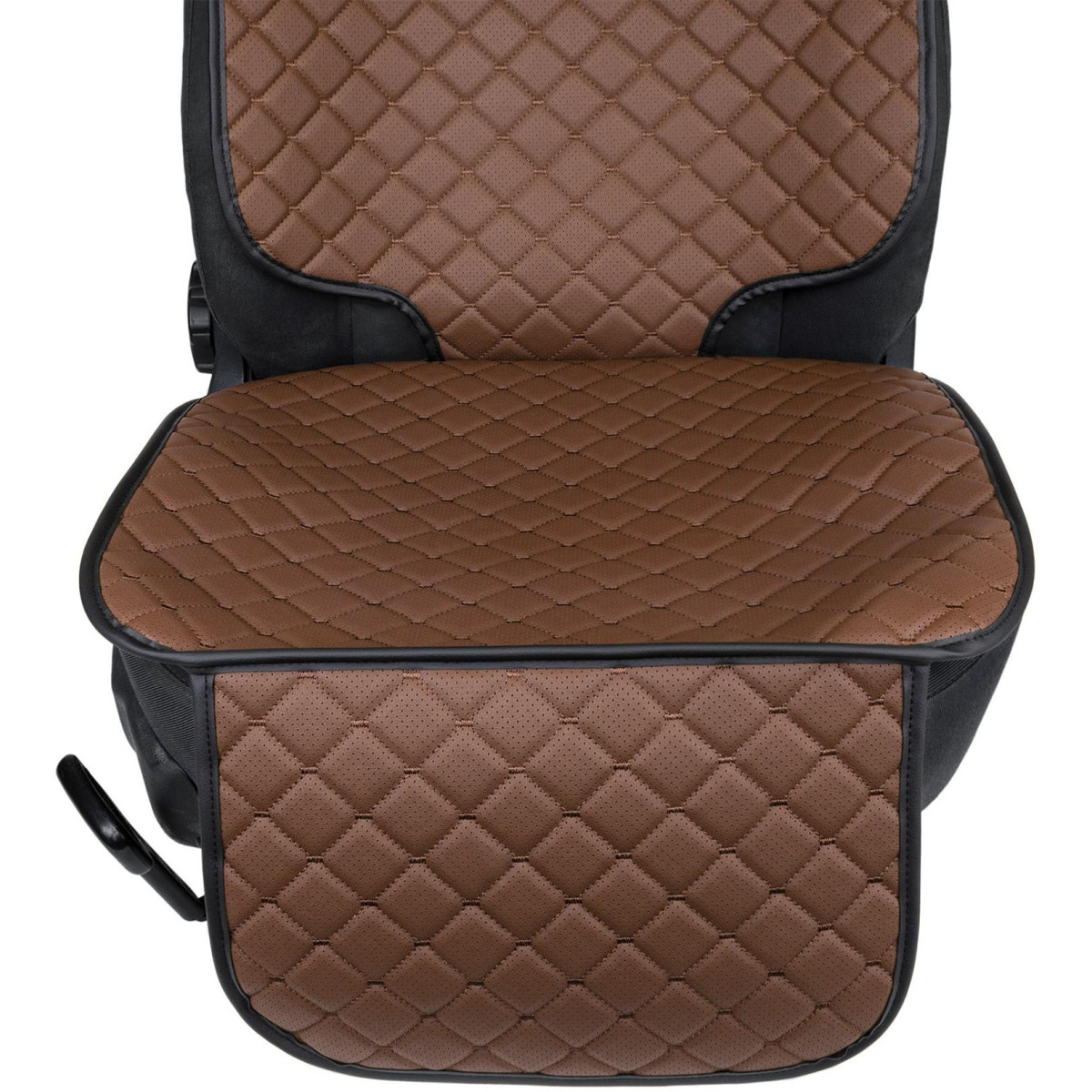 EVAtech ECO laste turvatooli istmekaitse - pruun / mustad servad / pruunid õmblused