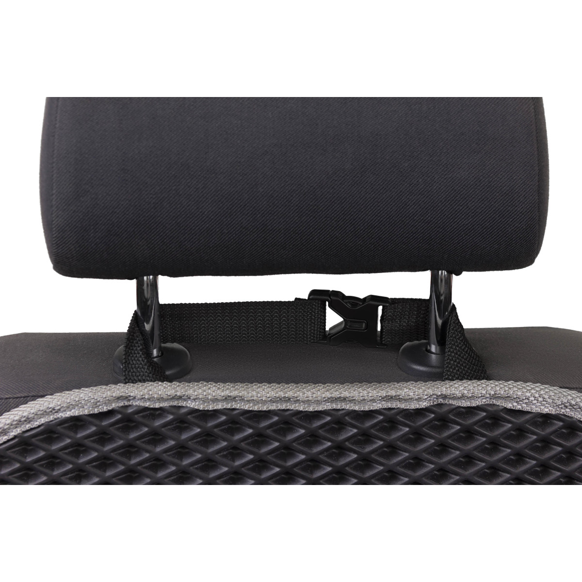 EVAtech Laste Autoistme Seljatoekaitse 68x46 cm - must / hallid servad EVAtech Laste Autoistme Seljatoekaitse 68x46 cm - must / hallid servad