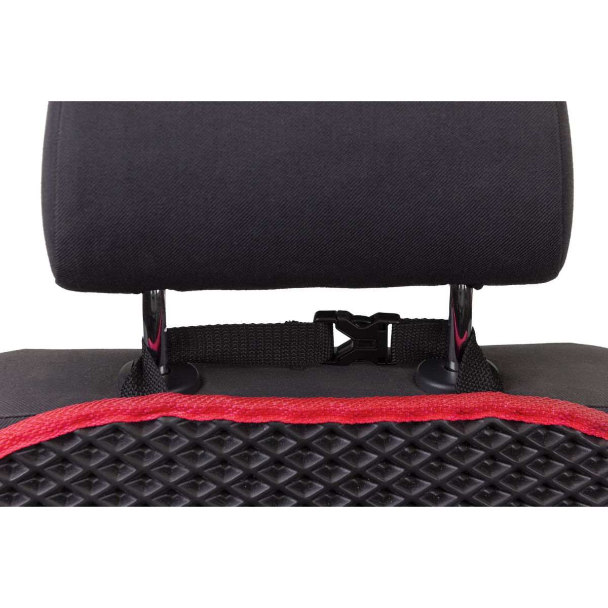 EVAtech Laste Autoistme Seljatoekaitse 68x46 cm - must / punased servad EVAtech Laste Autoistme Seljatoekaitse 68x46 cm - must / punased servad