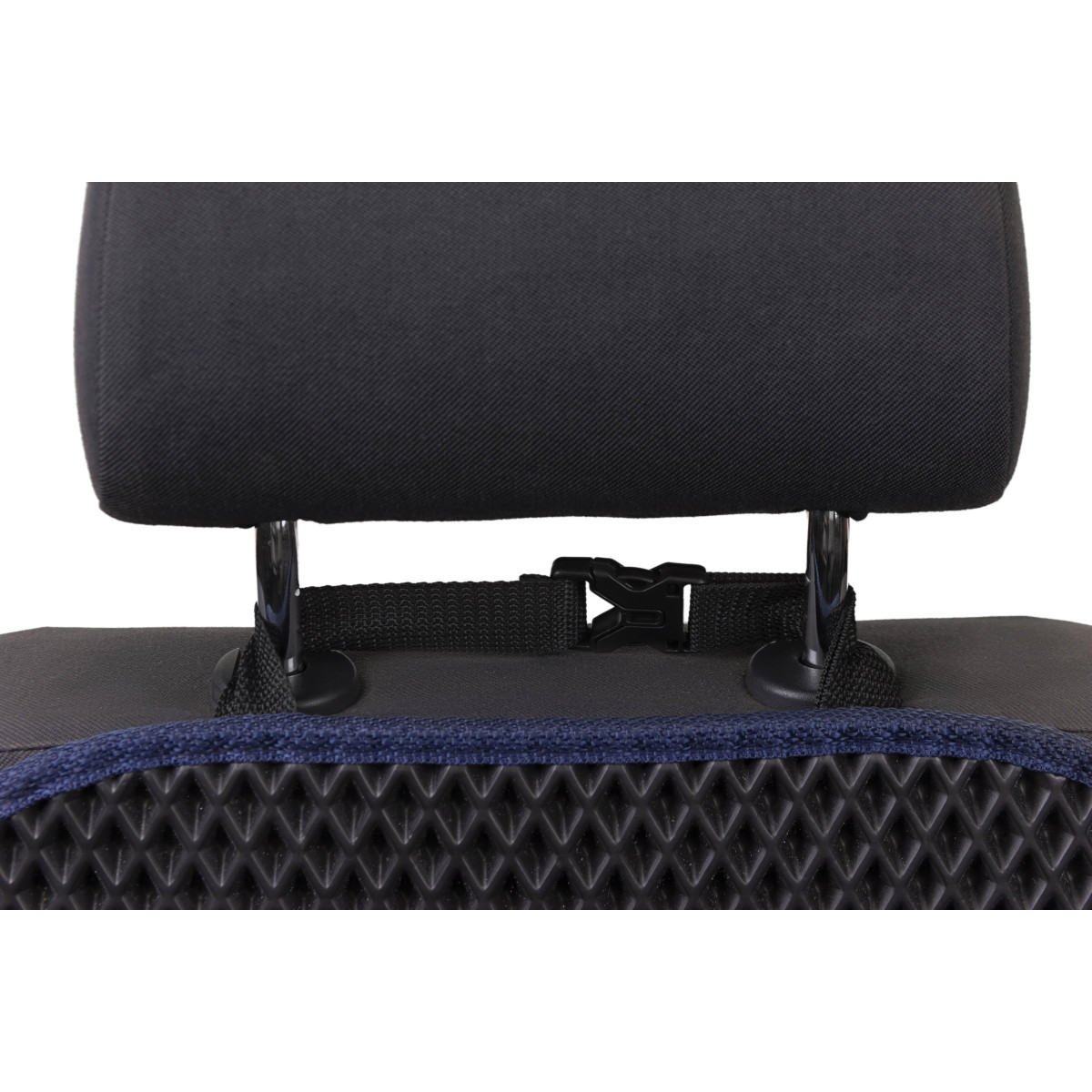 EVAtech Laste Autoistme Seljatoekaitse 68x46 cm - must / tumedad sinised servad EVAtech Laste Autoistme Seljatoekaitse 68x46 cm - must / tumedad sinised servad