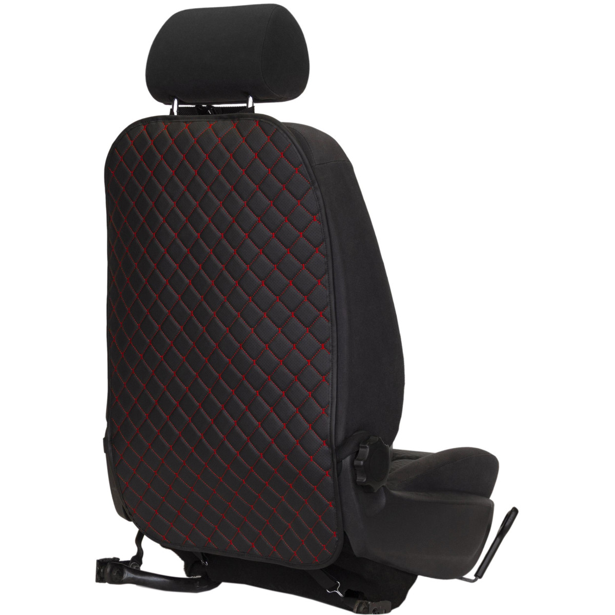 EVAtech ECO Laste Autoistme Seljatugi Kaitse 75x46 cm - must / mustad servad / punased õmblused