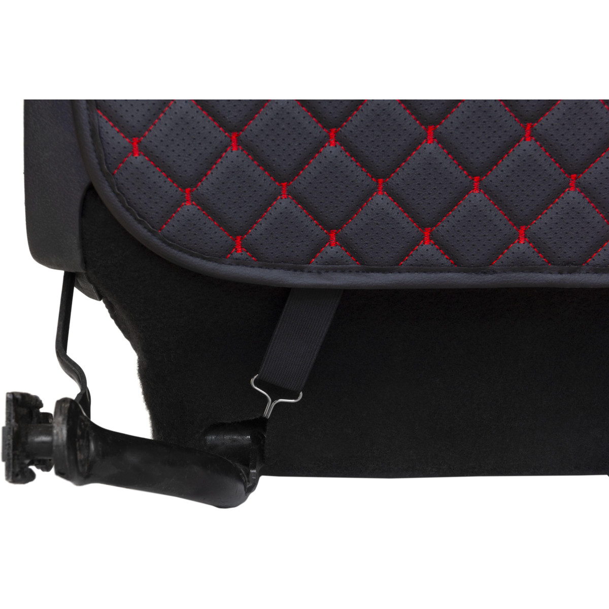 EVAtech ECO Laste Autoistme Seljatugi Kaitse 75x46 cm - must / mustad servad / punased õmblused
