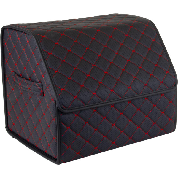 EVAtech pagasiruumi korraldaja ECO S 30x30x35 cm - must / mustad servad / punased õmblused / punane sisemus