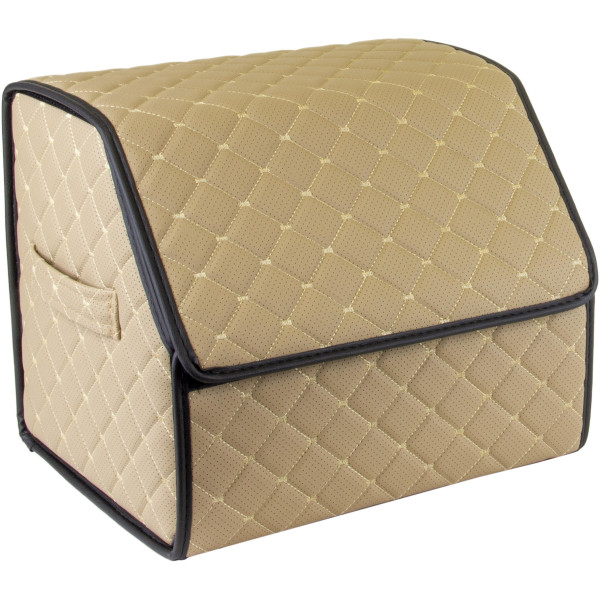 EVAtech pagasiruumi korraldaja ECO S 30x30x35 cm - beež / mustad servad / beežid õmblused / punane sisemus