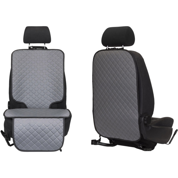 EVAtech ECO Autosõiduistme Kaitsekomplekt - hall / mustad servad / hallid õmblused