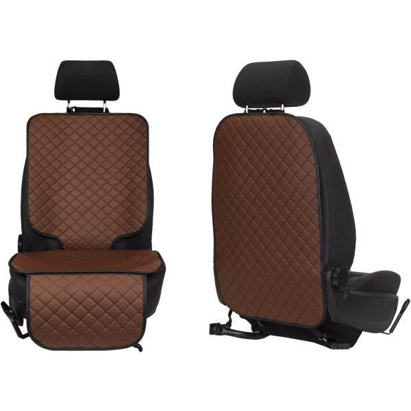 EVAtech ECO Autosõiduistme Kaitsekomplekt - pruun / mustad servad / pruunid õmblused