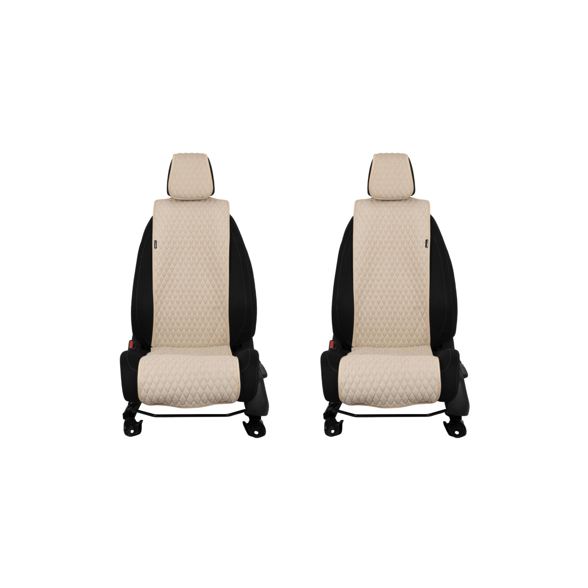 EVAtech Basic istmekatted, 2 tk - beež / beežid servad / beežid õmblused EVAtech Basic istmekatted, 2 tk - beež / beežid servad / beežid õmblused