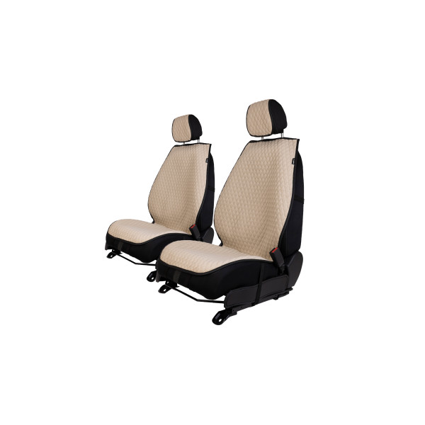 EVAtech PRO istmekatted, 2 tk - beež / mustad servad / beežid õmblused