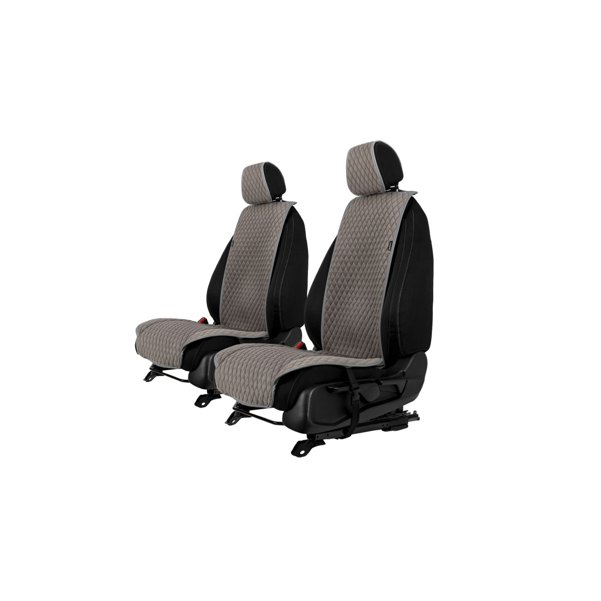 EVAtech Standard istmekatted, 2 tk - hall / hallid servad / hallid õmblused EVAtech Standard istmekatted, 2 tk - hall / hallid servad / hallid õmblused