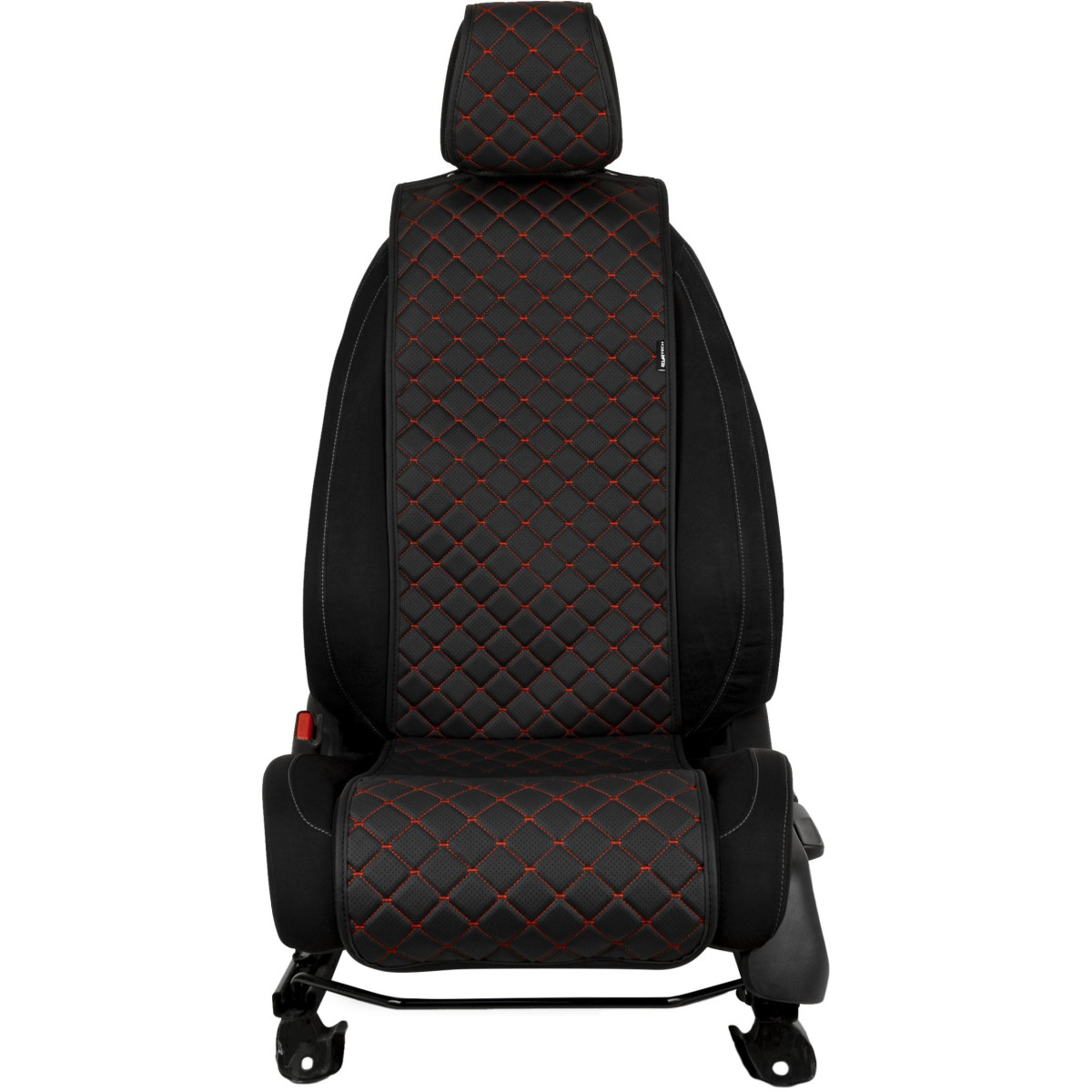 EVAtech ECO Basic istmekate, 1 tk - must / mustad servad / punased õmblused EVAtech ECO Basic istmekate, 1 tk - must / mustad servad / punased õmblused