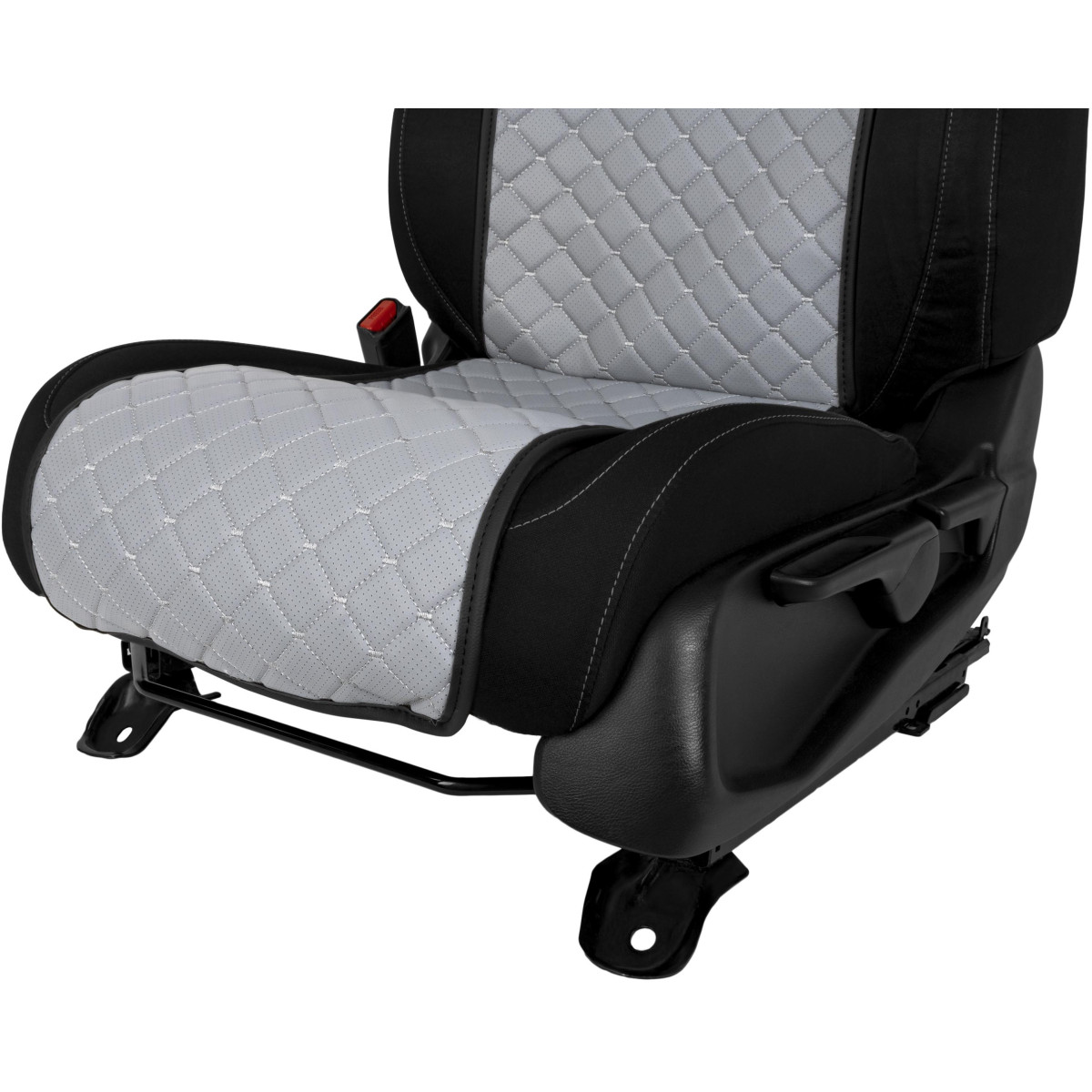 EVAtech ECO Basic istmekate, 1 tk - hall / mustad servad / hallid õmblused EVAtech ECO Basic istmekate, 1 tk - hall / mustad servad / hallid õmblused