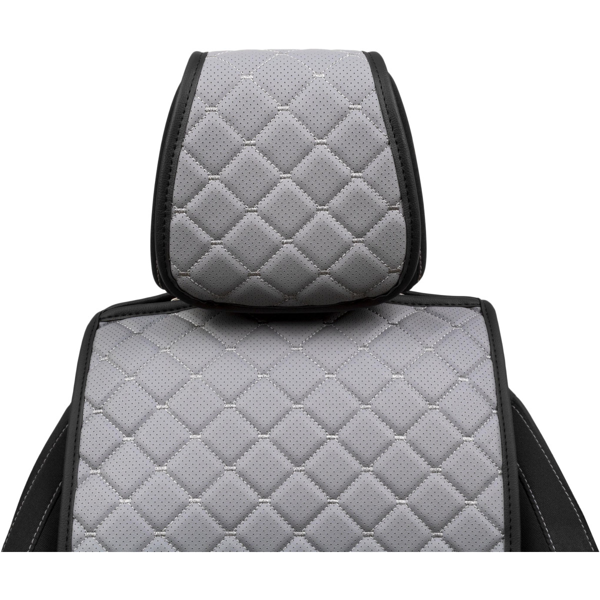 EVAtech ECO Basic istmekate, 1 tk - hall / mustad servad / hallid õmblused EVAtech ECO Basic istmekate, 1 tk - hall / mustad servad / hallid õmblused