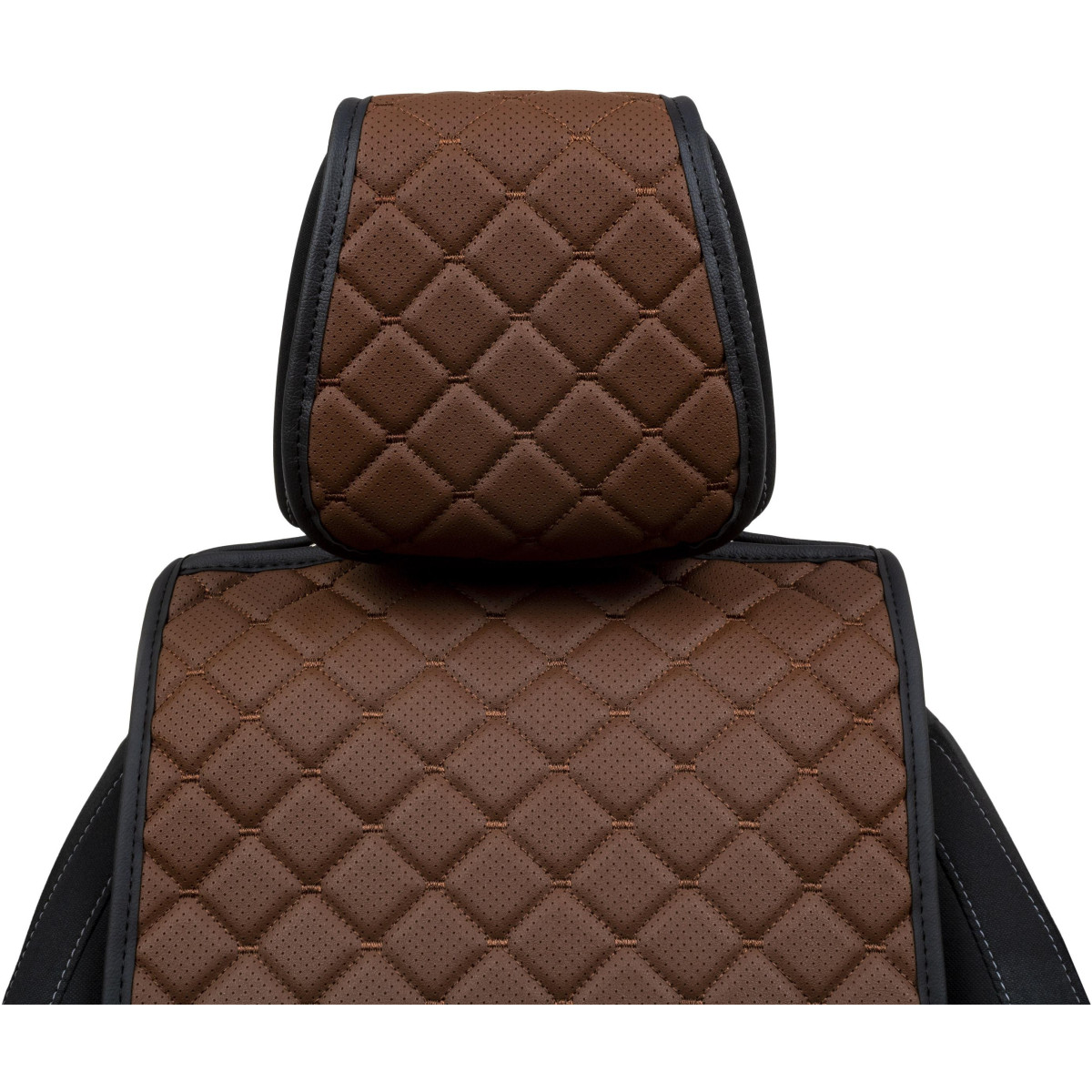 EVAtech ECO Basic istmekate, 1 tk - pruun / mustad servad / pruunid õmblused EVAtech ECO Basic istmekate, 1 tk - pruun / mustad servad / pruunid õmblused