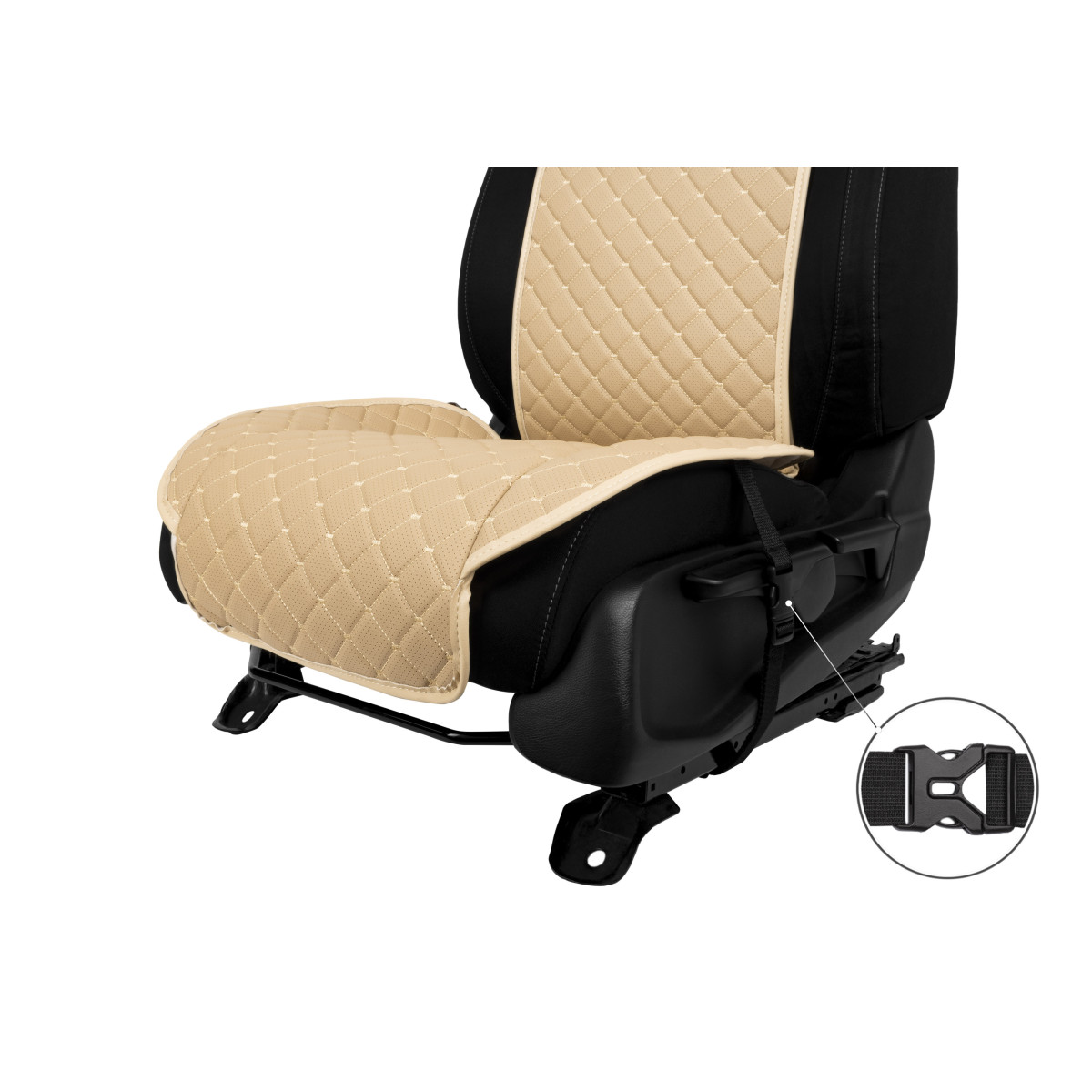 EVAtech ECO Standard istmekate, 1 tk - beež / beežid servad / beežid õmblused EVAtech ECO Standard istmekate, 1 tk - beež / beežid servad / beežid õmblused