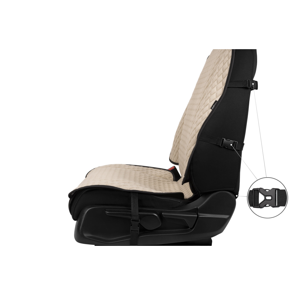 EVAtech Max istmekate, 1 tk - beež / mustad servad / beežid õmblused EVAtech Max istmekate, 1 tk - beež / mustad servad / beežid õmblused