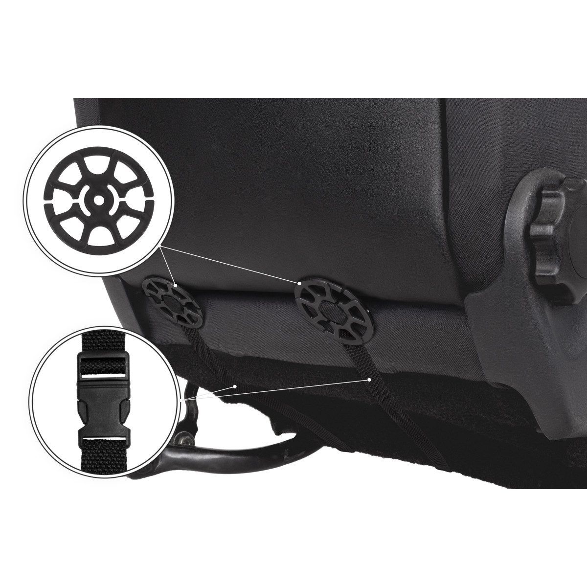 EVAtech PRO istmekate, 1 tk - must / mustad servad / mustad õmblused EVAtech PRO istmekate, 1 tk - must / mustad servad / mustad õmblused