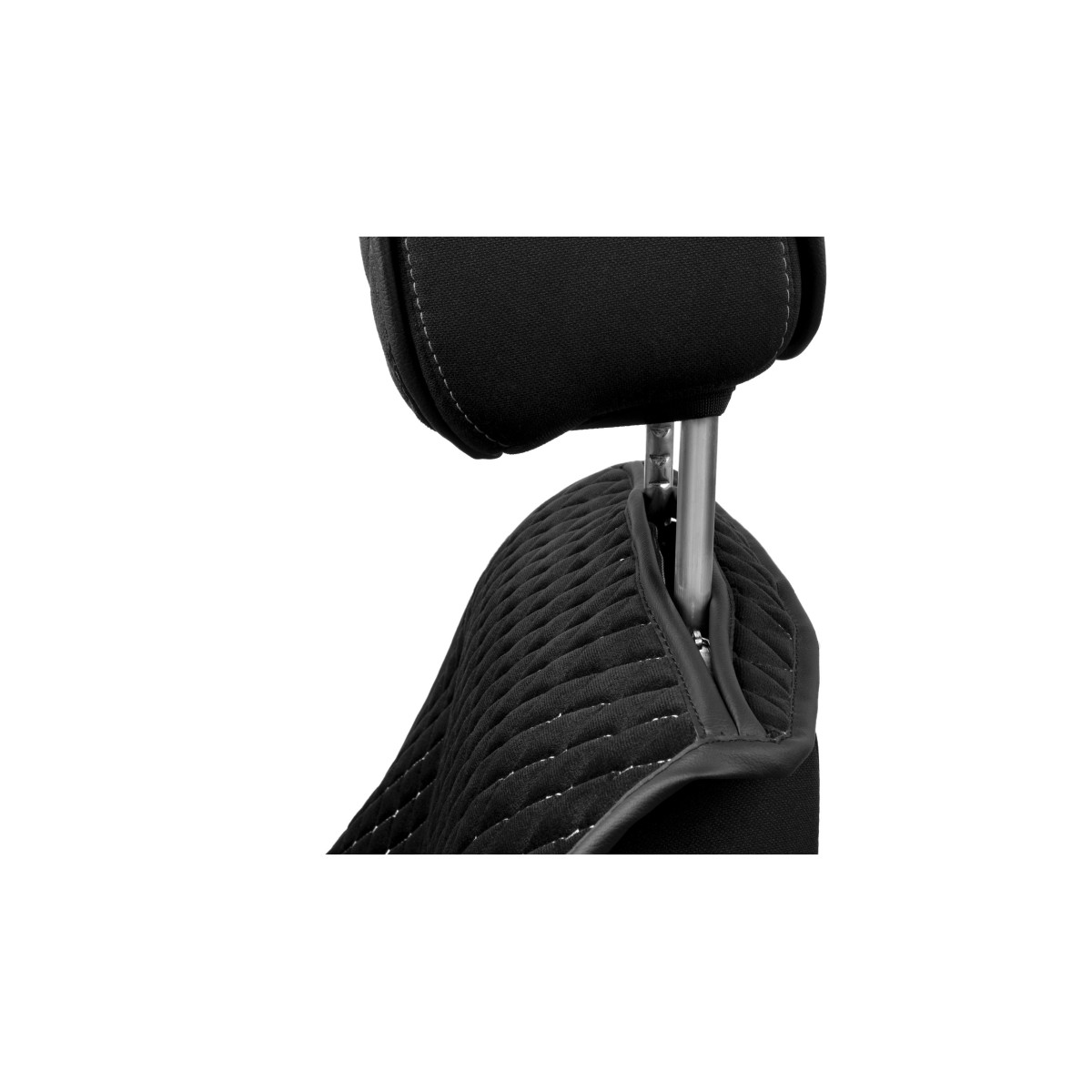 EVAtech Standard istmekate, 1 tk - must / mustad servad / valged õmblused EVAtech Standard istmekate, 1 tk - must / mustad servad / valged õmblused
