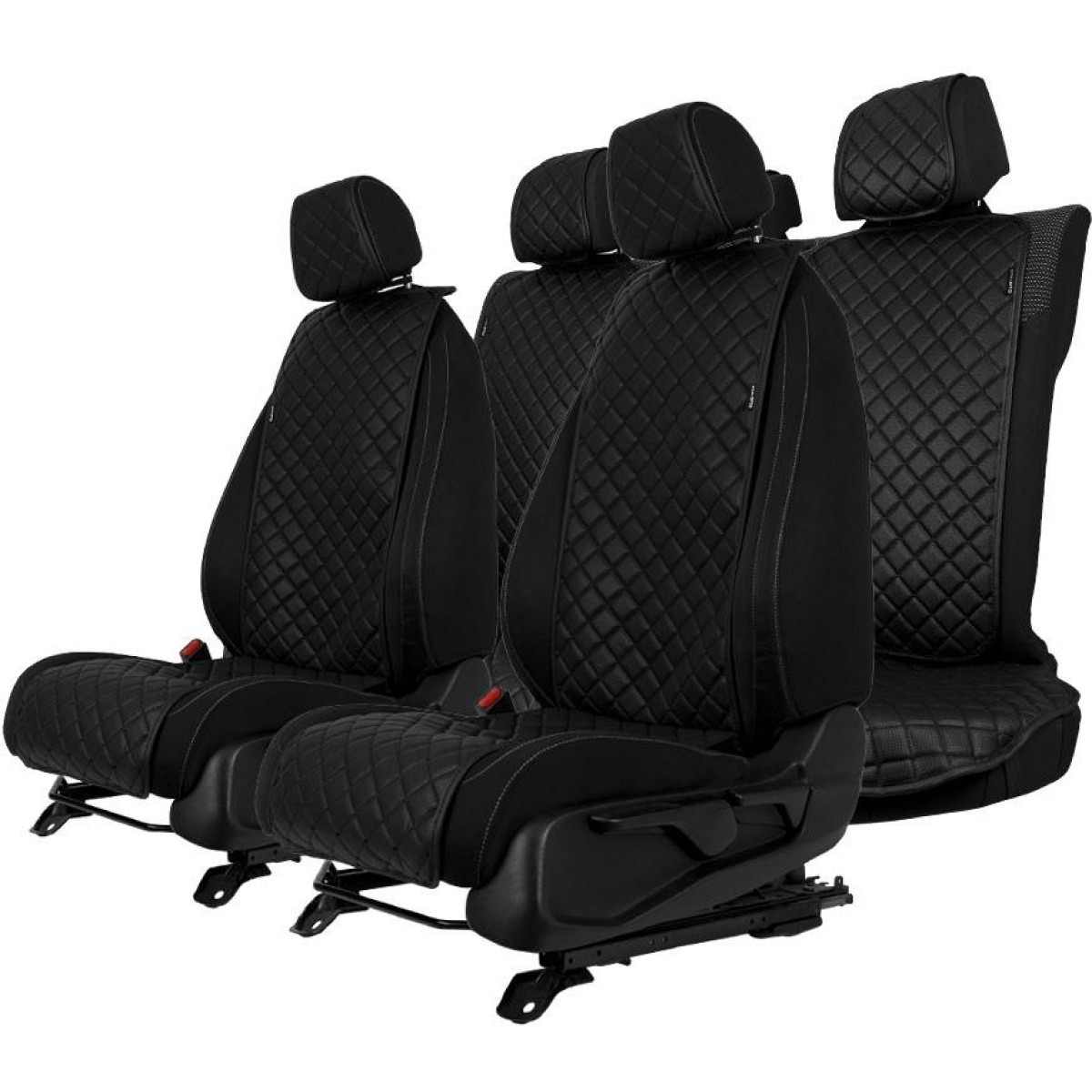 EVAtech ECO Basic istmekatted, 3 tk  - must / mustad servad / mustad õmblused EVAtech ECO Basic istmekatted, 3 tk  - must / mustad servad / mustad õmblused