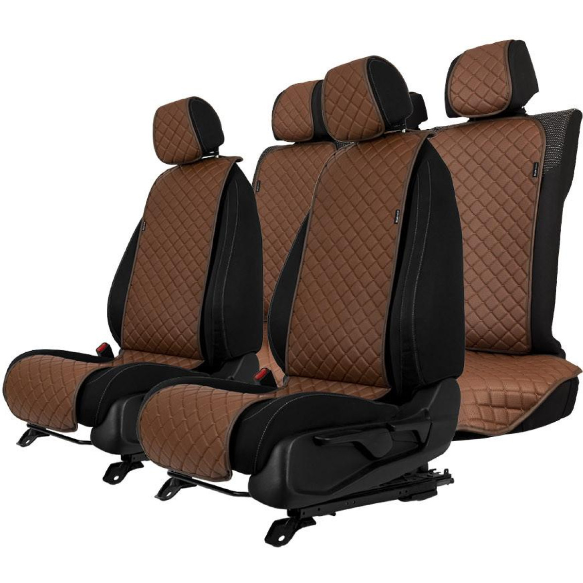 EVAtech ECO Basic istmekatted, 3 tk - pruun / pruunid servad / pruunid õmblused EVAtech ECO Basic istmekatted, 3 tk - pruun / pruunid servad / pruunid õmblused