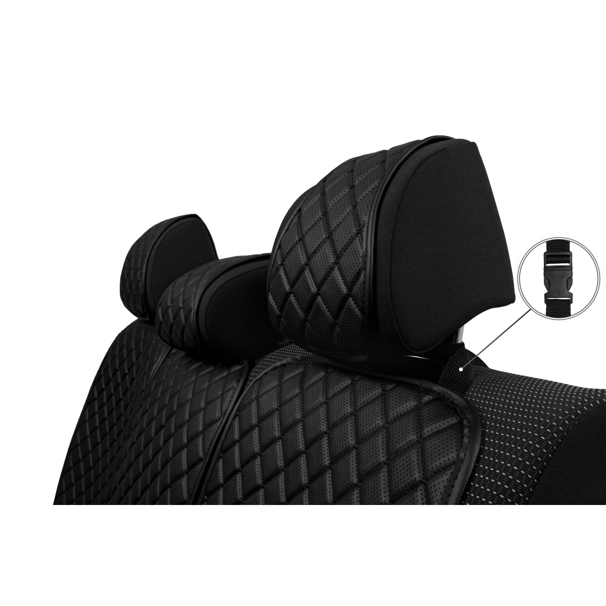 EVAtech ECO Max istmekatted, 3 tk - must / mustad servad / mustad õmblused EVAtech ECO Max istmekatted, 3 tk - must / mustad servad / mustad õmblused