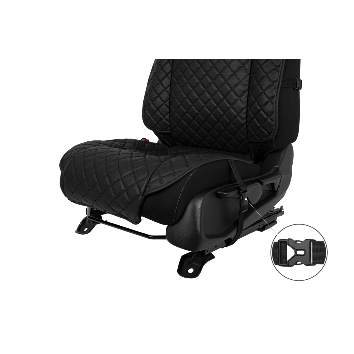 EVAtech ECO Max istmekatted, 3 tk - must / mustad servad / mustad õmblused EVAtech ECO Max istmekatted, 3 tk - must / mustad servad / mustad õmblused