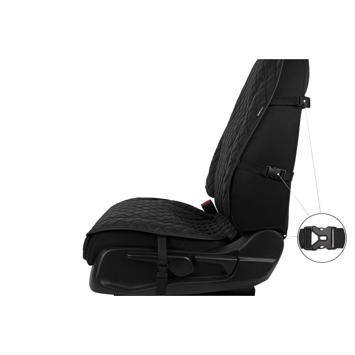 EVAtech ECO Max istmekatted, 3 tk - must / mustad servad / mustad õmblused EVAtech ECO Max istmekatted, 3 tk - must / mustad servad / mustad õmblused