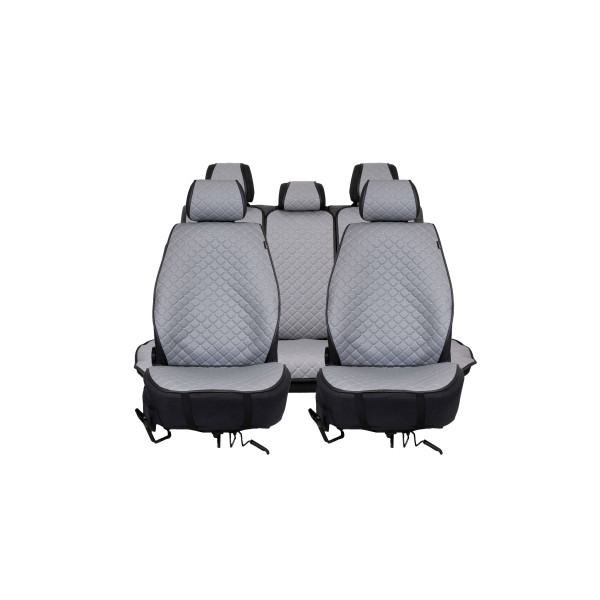 EVAtech ECO PRO autoistmekatted, 3 tk - hall / mustad servad / hallid õmblused