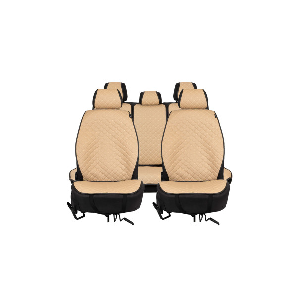 EVAtech ECO PRO autoistmekatted, 3 tk - beež / mustad servad / beežid õmblused