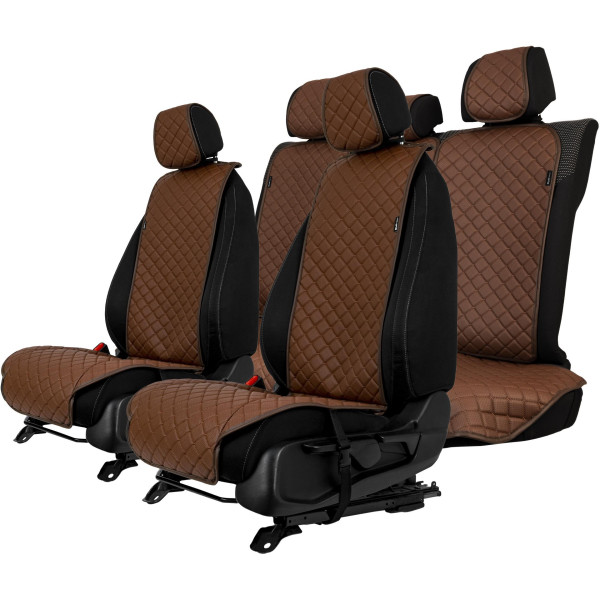 EVAtech ECO Standard istmekatted, 3 tk - pruun / pruunid servad / pruunid õmblused