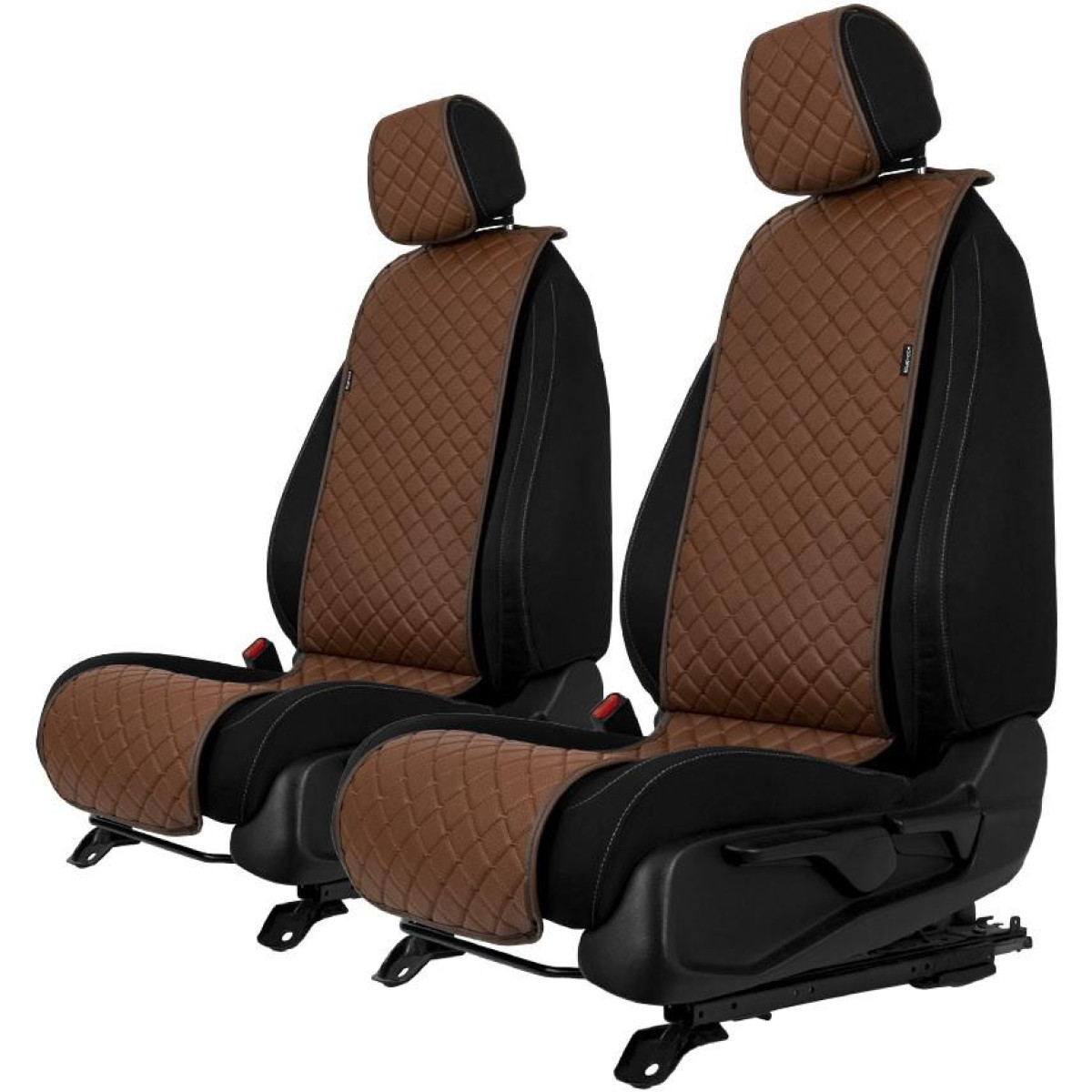 EVAtech ECO Basic istmekatted, 2 tk - pruun / pruunid servad / pruunid õmblused EVAtech ECO Basic istmekatted, 2 tk - pruun / pruunid servad / pruunid õmblused