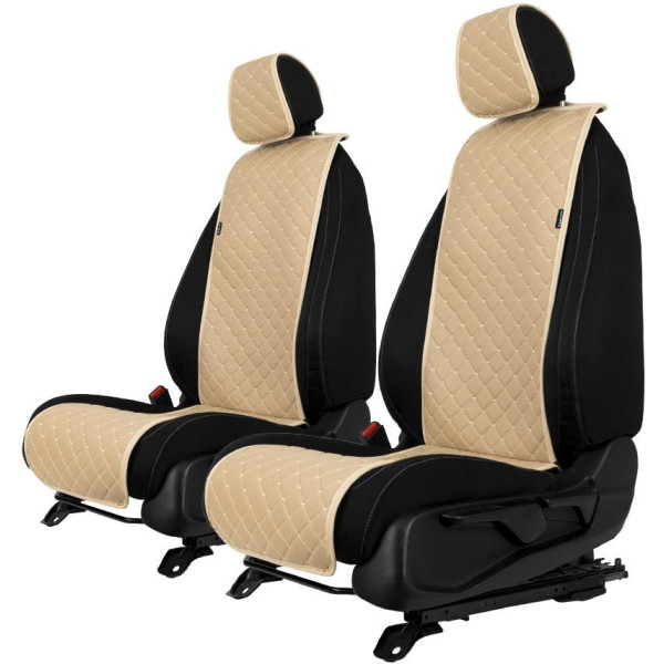 EVAtech ECO Basic istmekatted, 2 tk  - beež / beežid servad / beežid õmblused