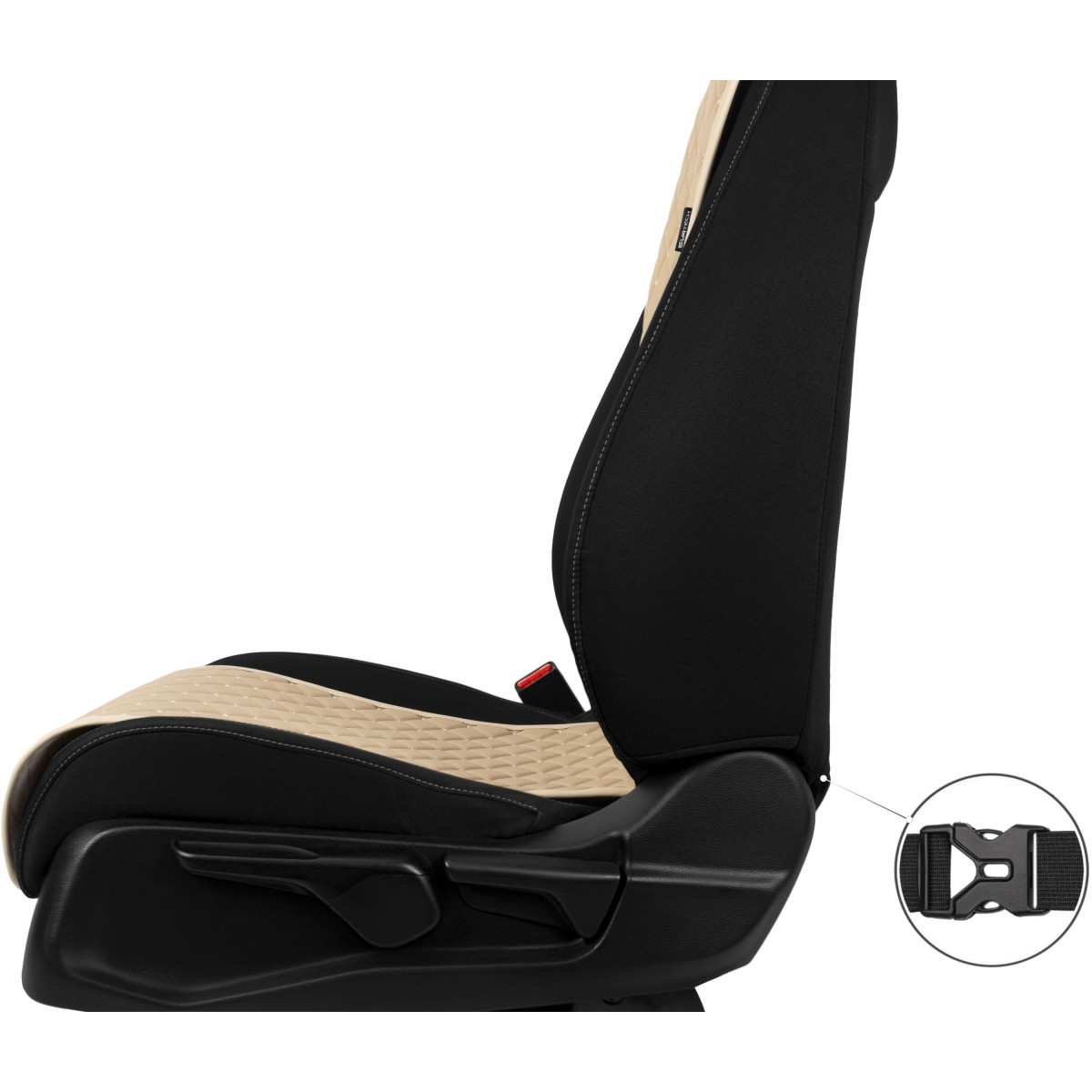 EVAtech ECO Basic istmekatted, 2 tk - beež / beežid servad / beežid õmblused EVAtech ECO Basic istmekatted, 2 tk - beež / beežid servad / beežid õmblused