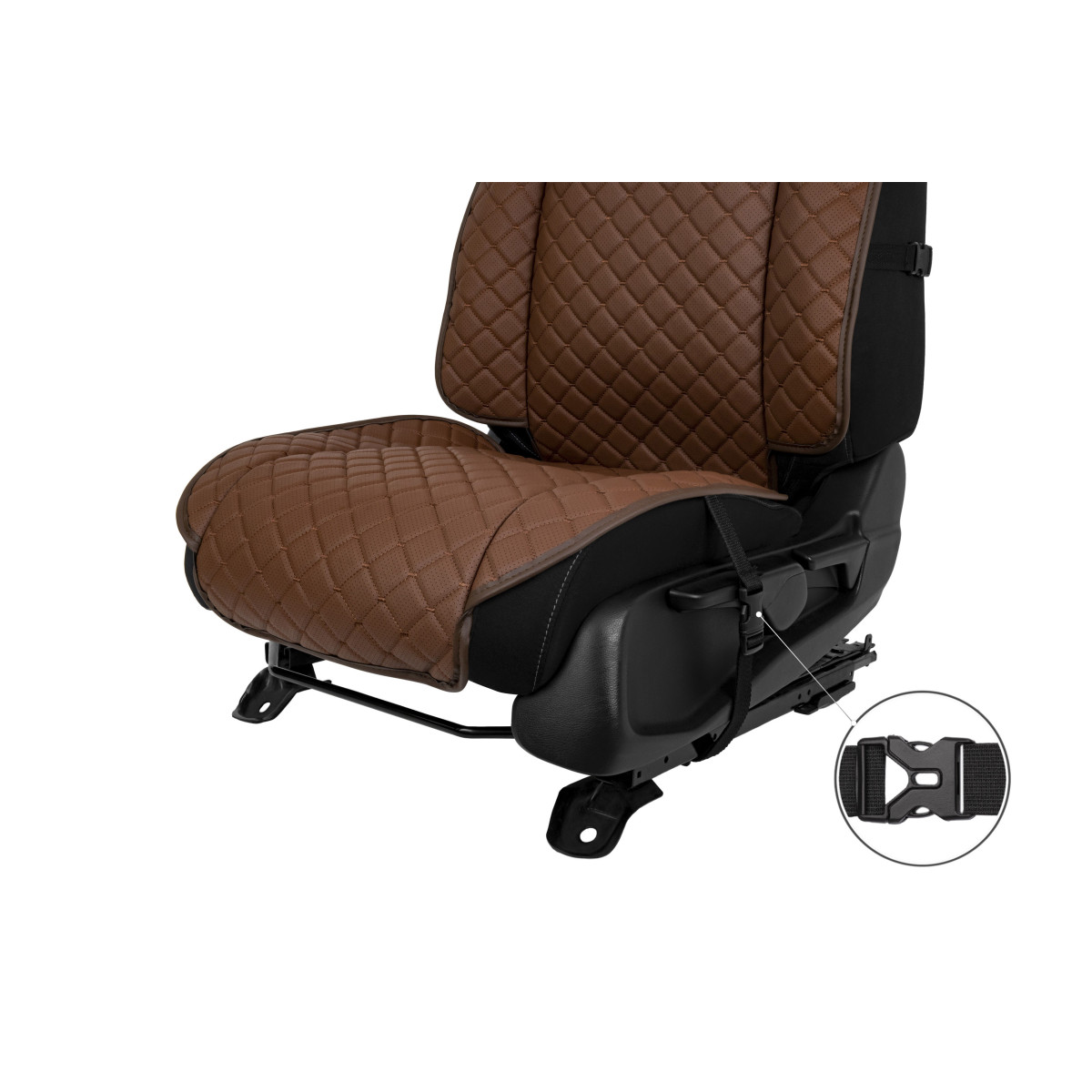 EVAtech ECO Max istmekatted, 2 tk - pruun / pruunid servad / pruunid õmblused EVAtech ECO Max istmekatted, 2 tk - pruun / pruunid servad / pruunid õmblused