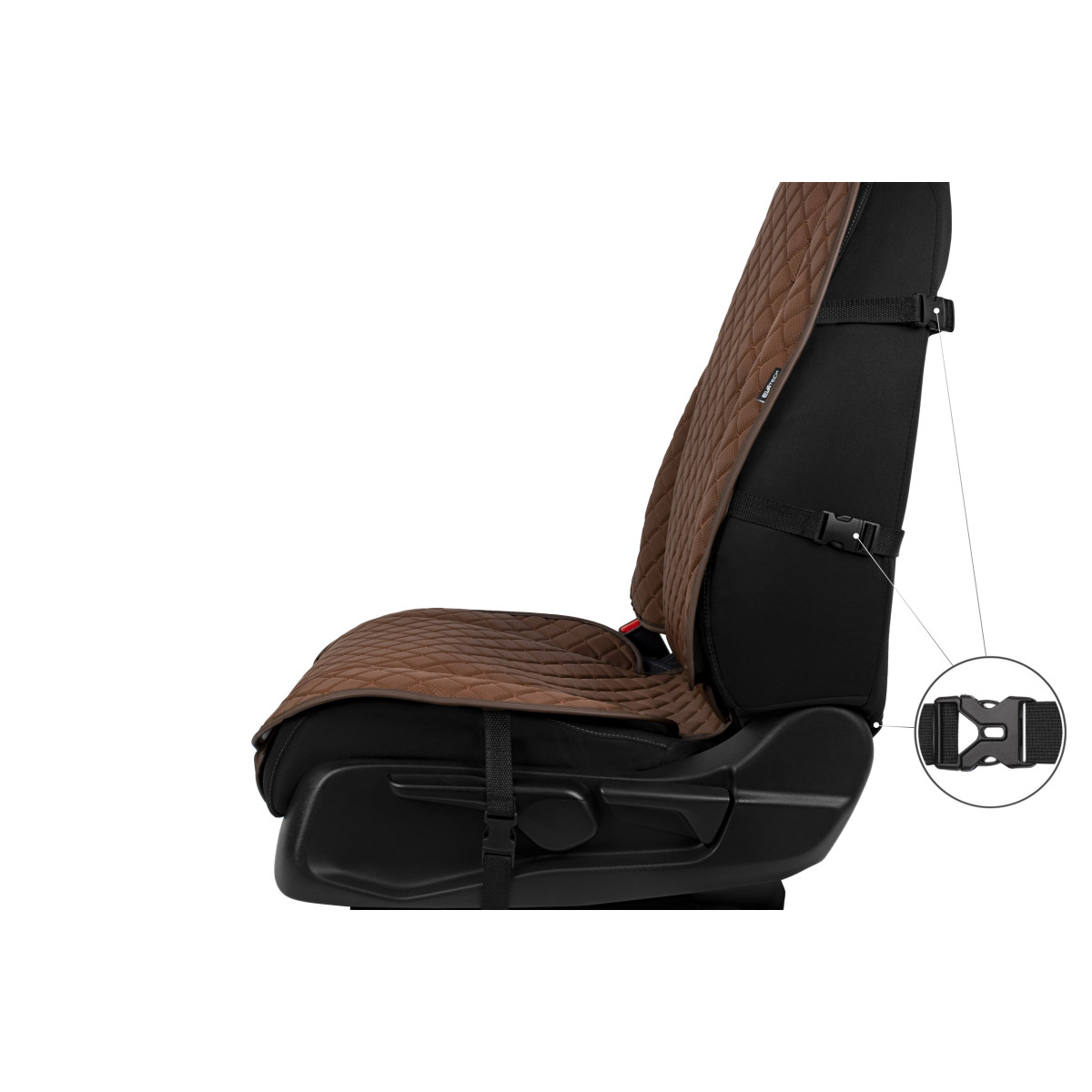 EVAtech ECO Max istmekatted, 2 tk - pruun / pruunid servad / pruunid õmblused EVAtech ECO Max istmekatted, 2 tk - pruun / pruunid servad / pruunid õmblused