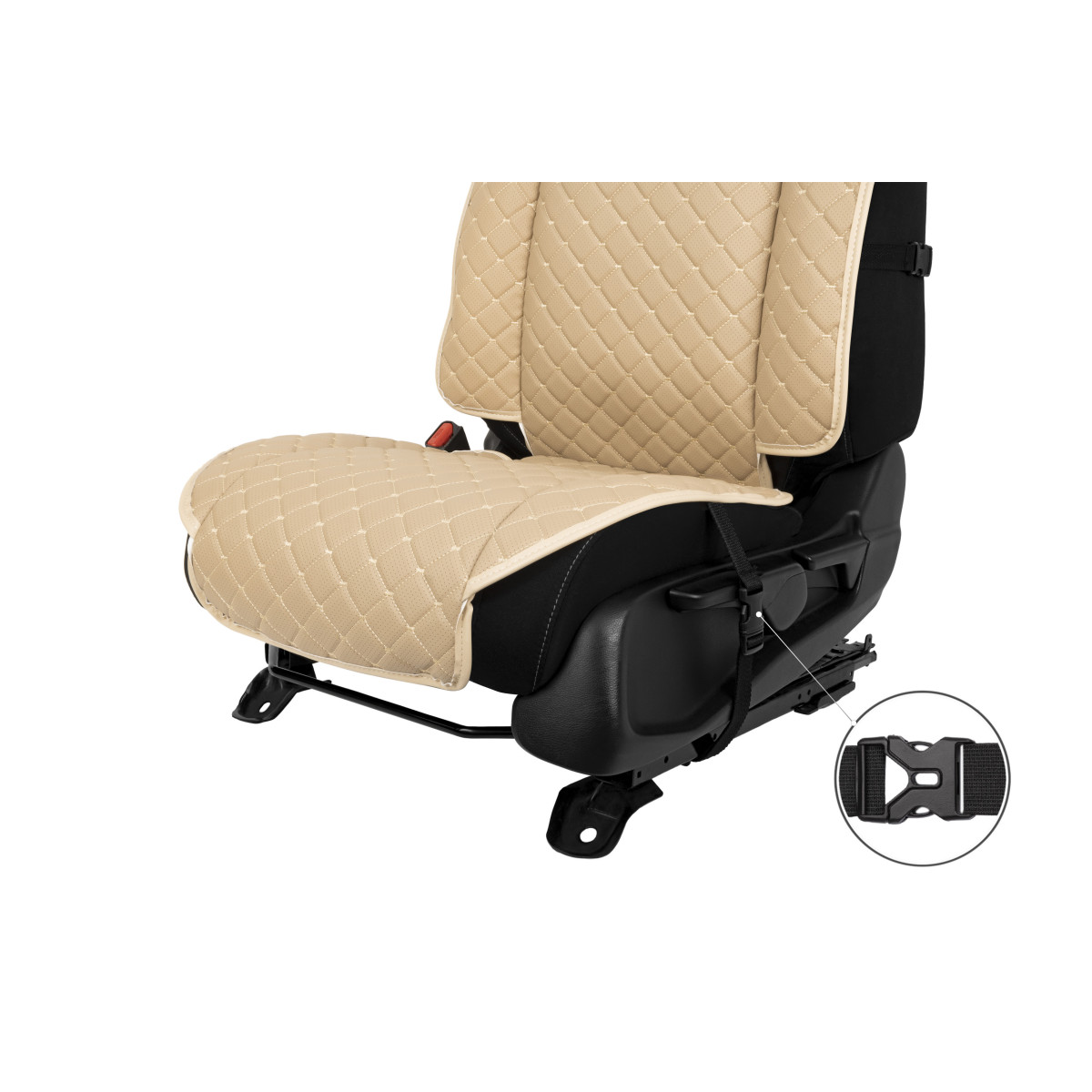 EVAtech ECO Max istmekatted, 2 tk - beež / beežid servad / beežid õmblused EVAtech ECO Max istmekatted, 2 tk - beež / beežid servad / beežid õmblused