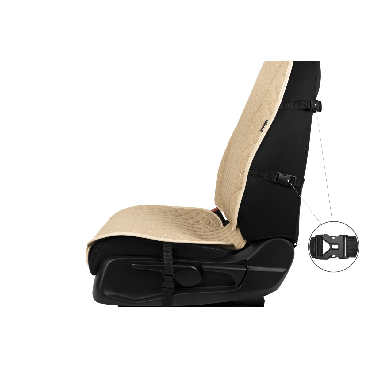 EVAtech ECO Max istmekatted, 2 tk - beež / beežid servad / beežid õmblused EVAtech ECO Max istmekatted, 2 tk - beež / beežid servad / beežid õmblused