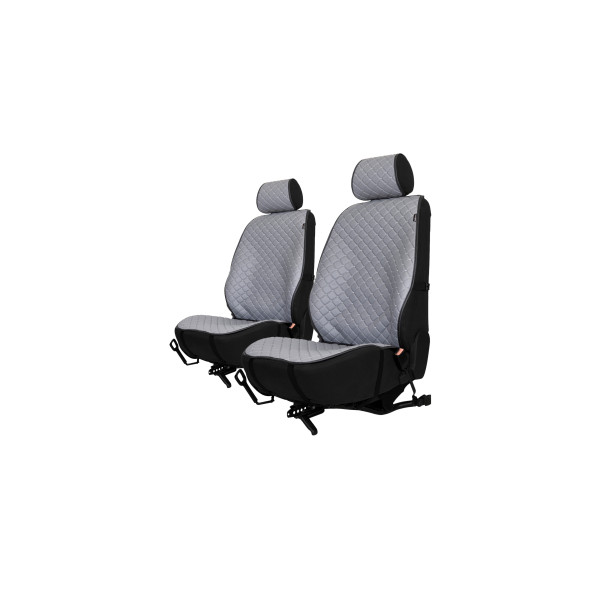 EVAtech ECO PRO autoistmekatted, 2 tk - hall / mustad servad / hallid õmblused