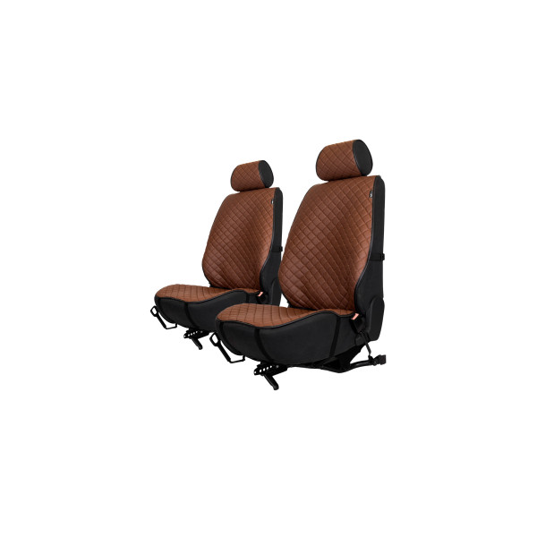 EVAtech ECO PRO autoistmekatted, 2 tk - pruun / mustad servad / pruunid õmblused