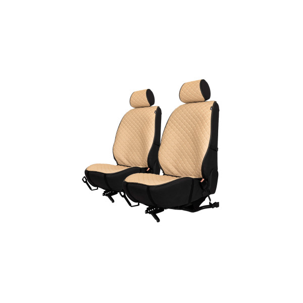 EVAtech ECO PRO autoistmekatted, 2 tk - beež / mustad servad / beežid õmblused