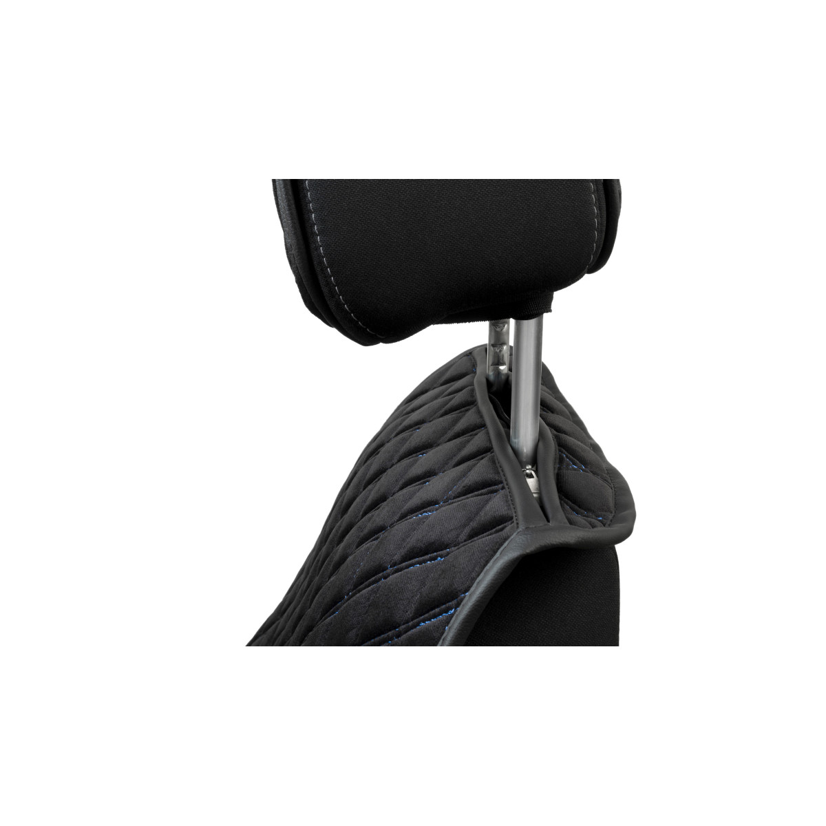 EVAtech Max istmekatted, 2 tk - must / mustad servad / sinised õmblused EVAtech Max istmekatted, 2 tk - must / mustad servad / sinised õmblused