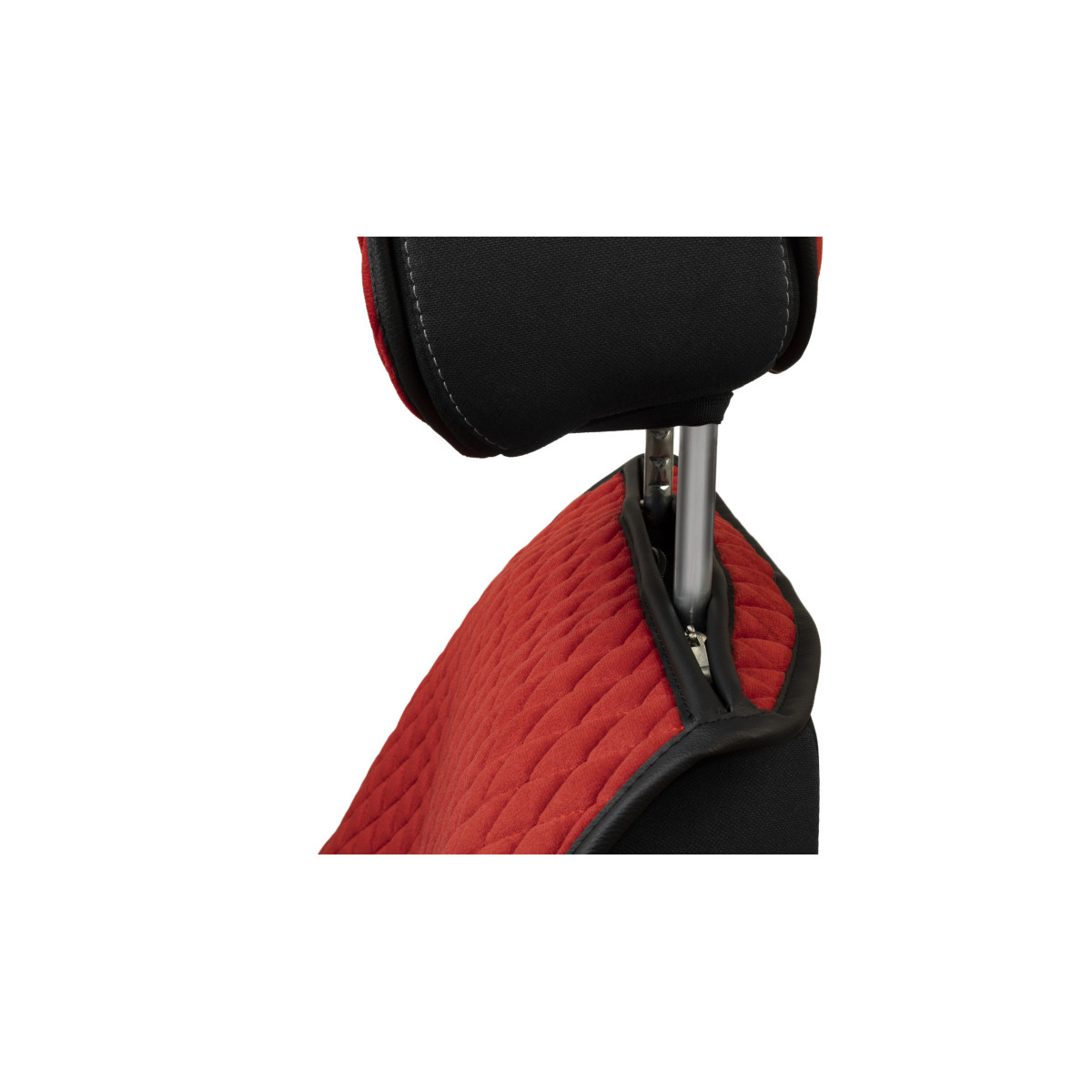 EVAtech Max istmekatted, 2 tk - punane / mustad servad / punased õmblused EVAtech Max istmekatted, 2 tk - punane / mustad servad / punased õmblused