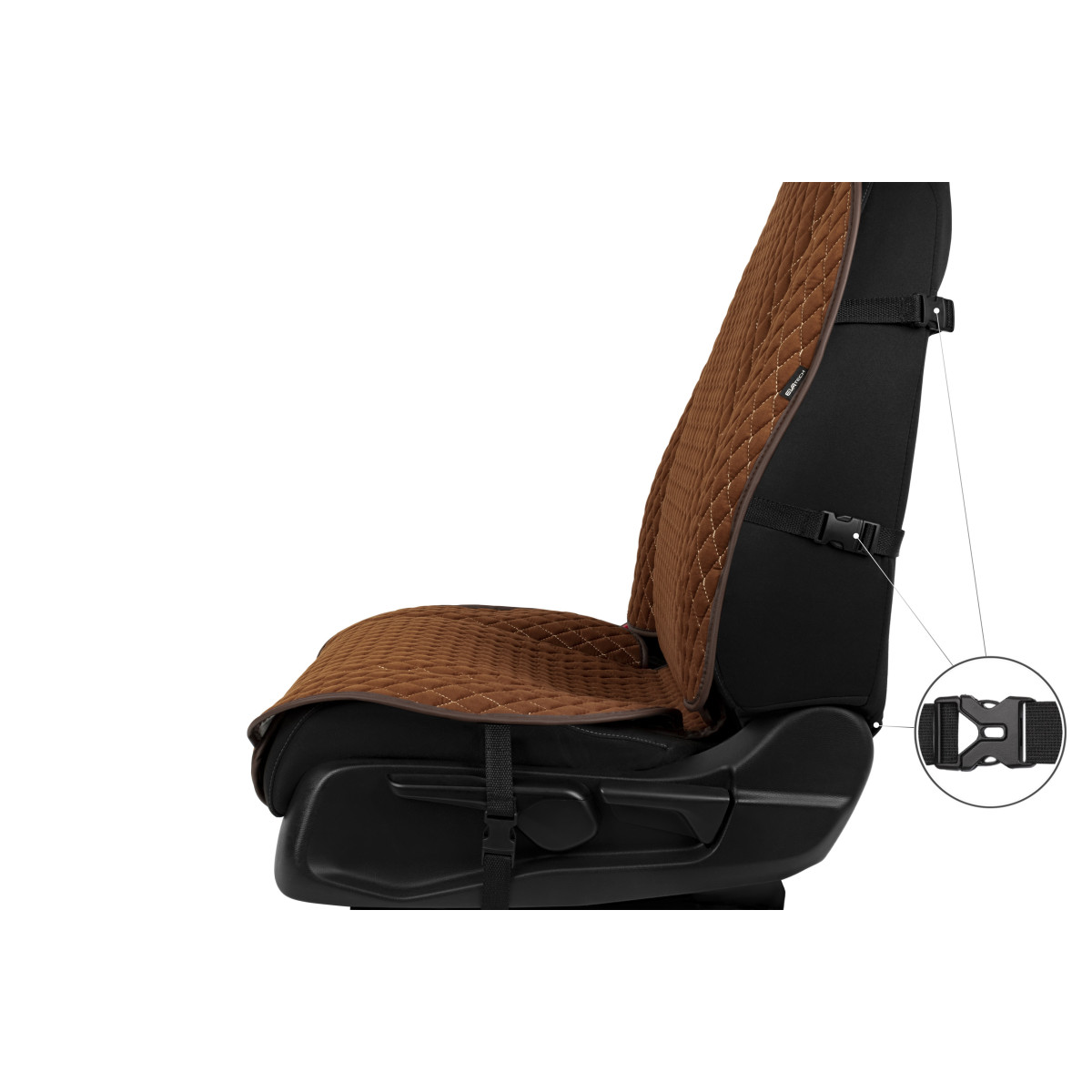 EVAtech Max istmekatted, 2 tk - pruun / pruunid servad / pruunid õmblused EVAtech Max istmekatted, 2 tk - pruun / pruunid servad / pruunid õmblused