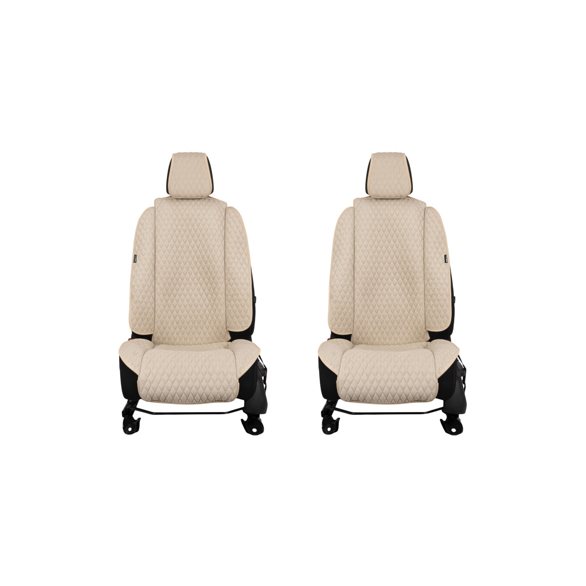 EVAtech Max istmekatted, 2 tk - beež / beežid servad / beežid õmblused EVAtech Max istmekatted, 2 tk - beež / beežid servad / beežid õmblused