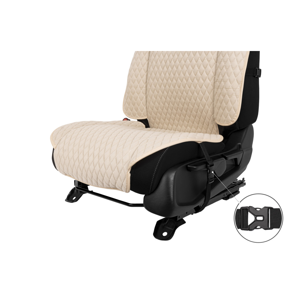 EVAtech Max istmekatted, 2 tk - beež / beežid servad / beežid õmblused EVAtech Max istmekatted, 2 tk - beež / beežid servad / beežid õmblused
